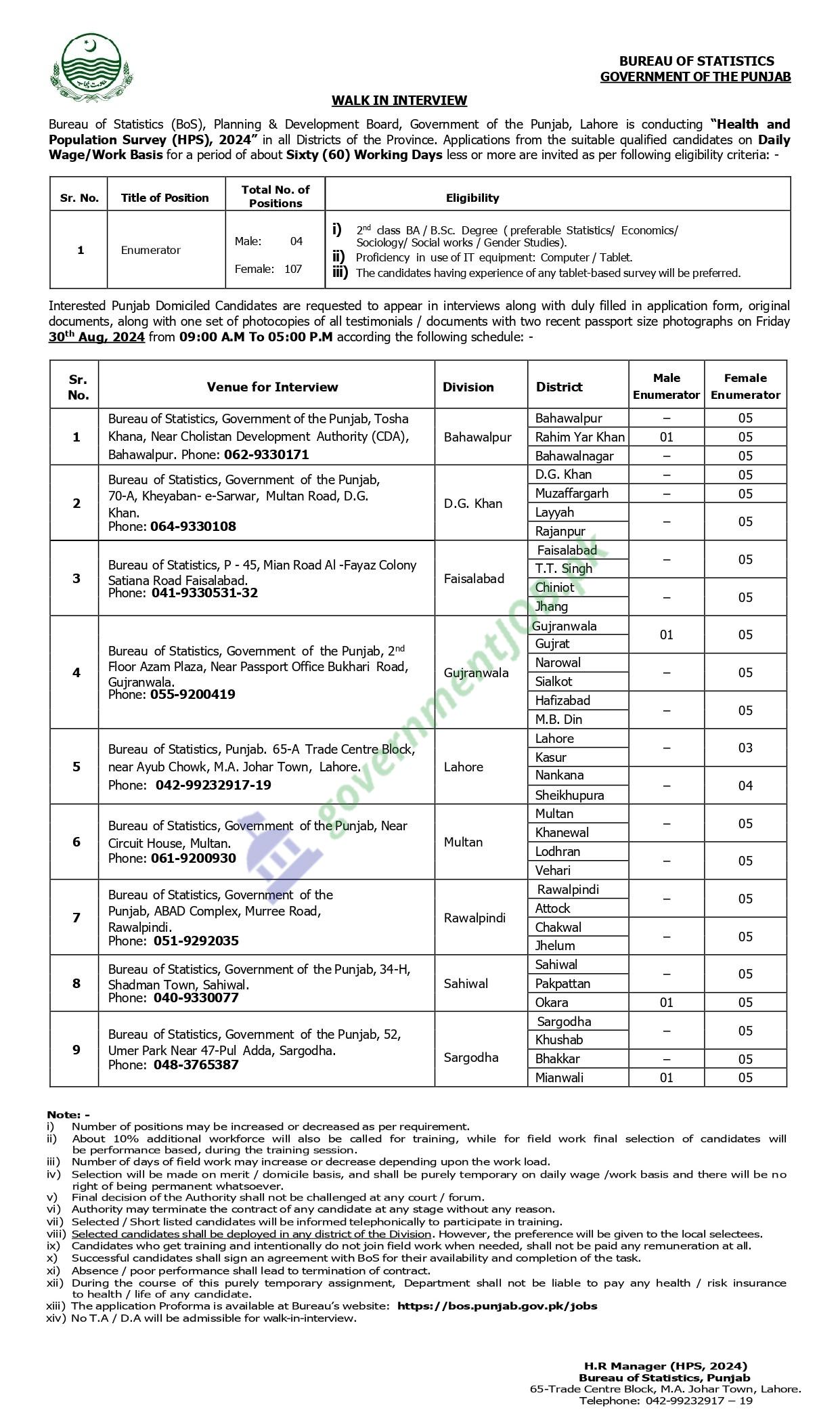 Bureau Of Statistics Jobs 2024 – Planning & Development Board