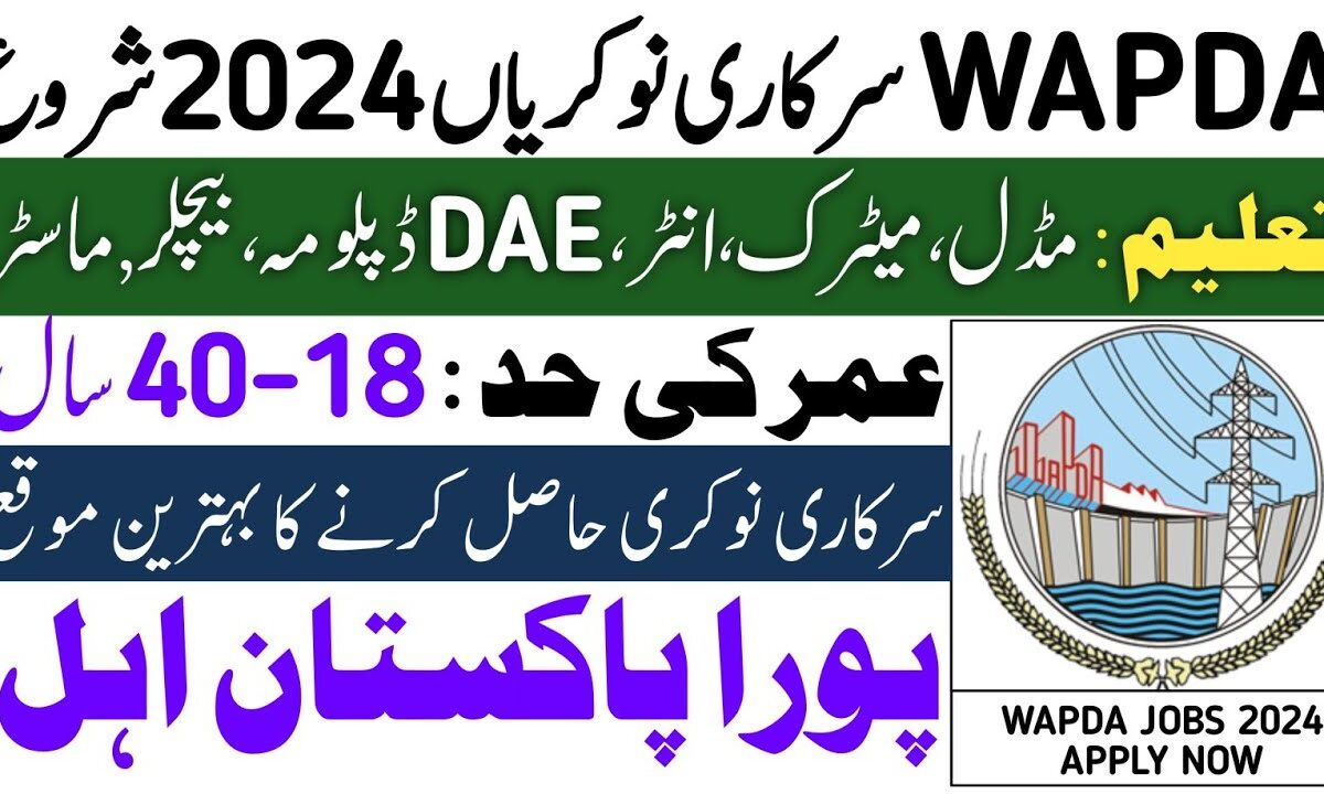 New WAPDA Jobs October 2024 Application Form