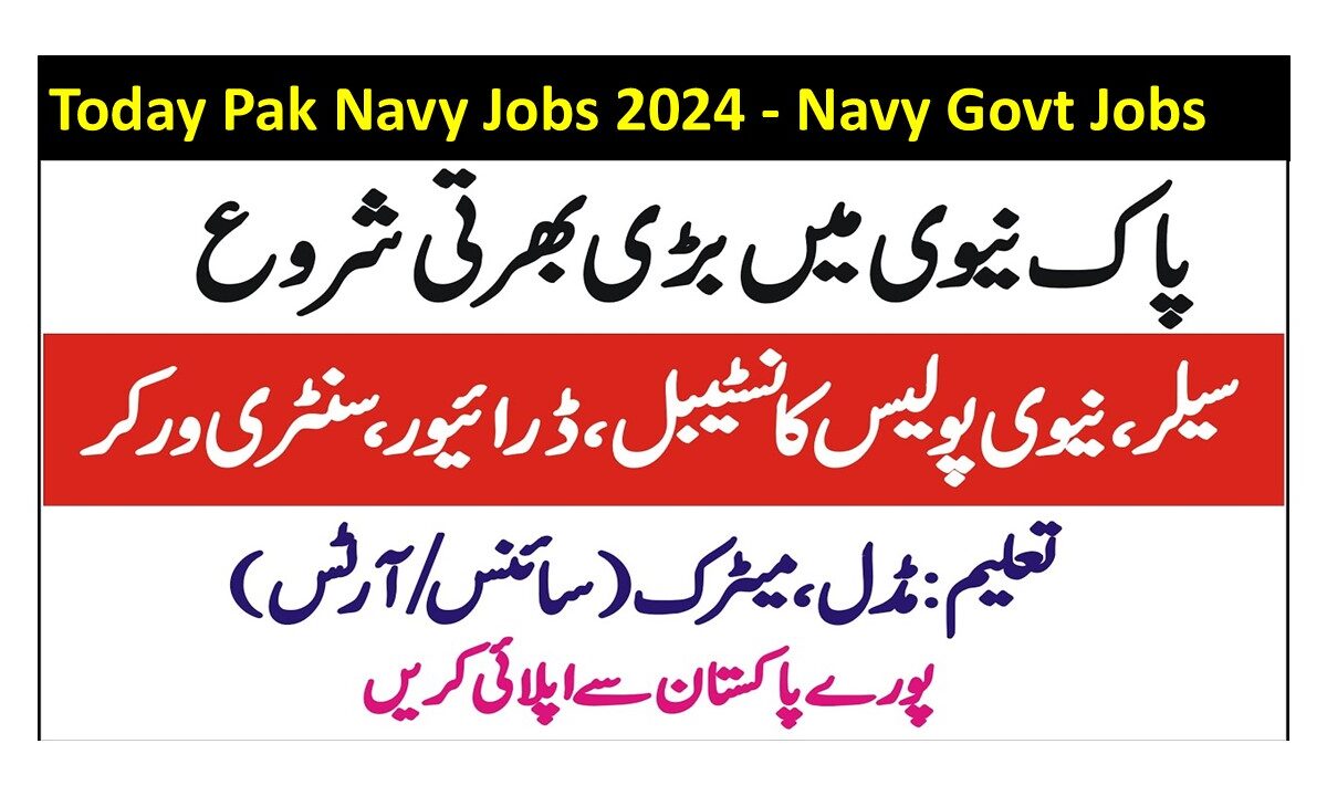 Today Pak Navy Jobs 2024