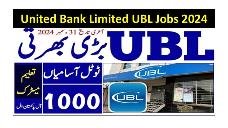 United Bank Limited UBL Jobs 2024 For Male & Female – Apply Now!