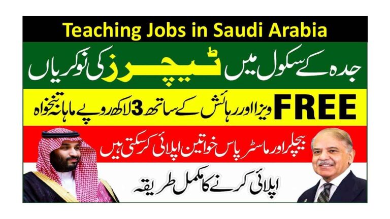 Teaching Jobs in Saudi Arabia – International Schools jobs For Male and Female