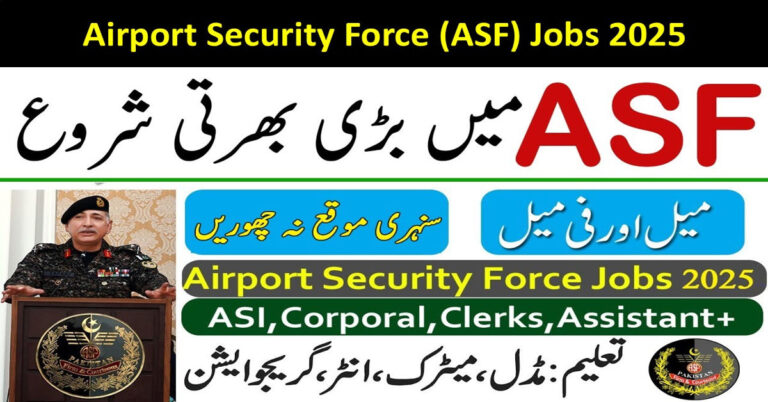 Airport Security Force (ASF) Jobs 2025 – Apply Online Now