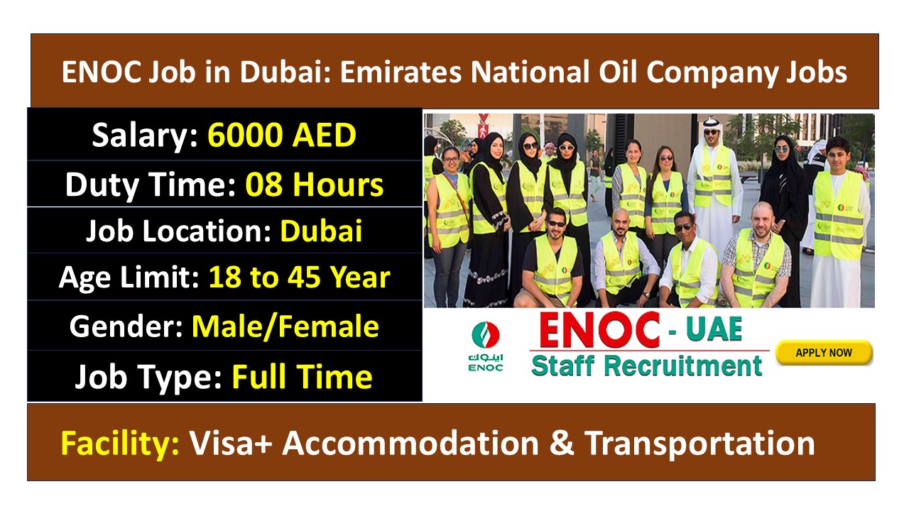 ENOC Job in Dubai: Emirates National Oil Company Jobs