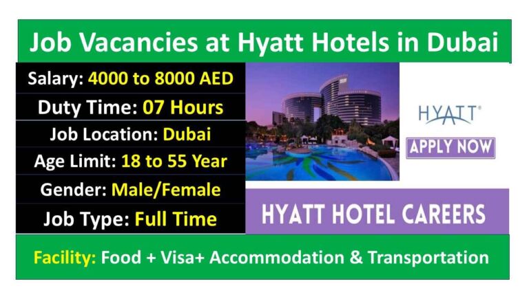 Job Vacancies at Hyatt Hotels in Dubai