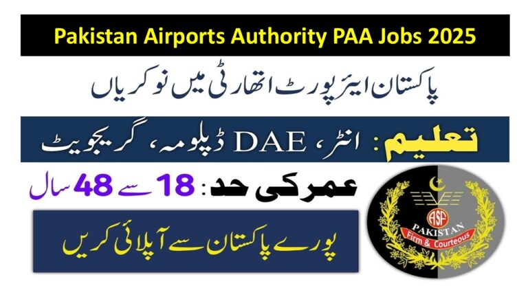 Pakistan Airports Authority PAA Jobs 2025