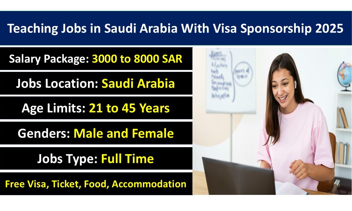 Teaching Jobs in Saudi Arabia With Visa Sponsorship 2025