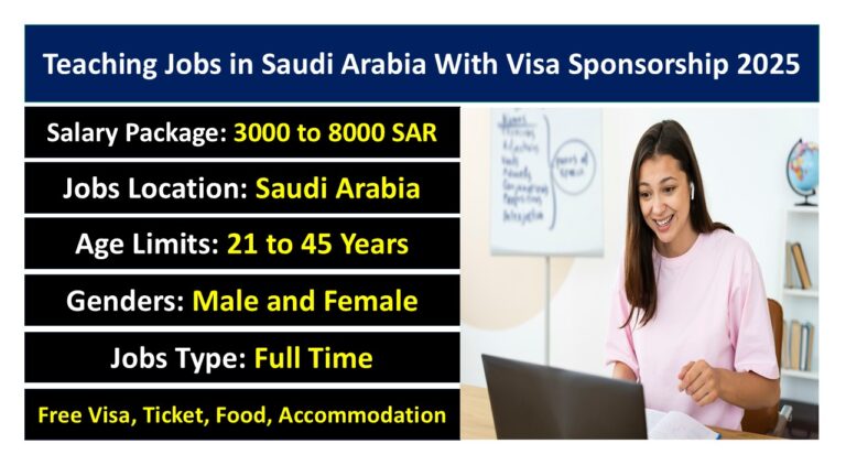 Teaching Jobs in Saudi Arabia With Visa Sponsorship 2025