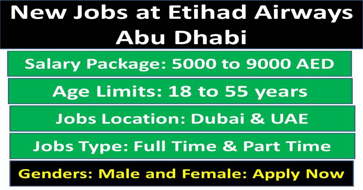 New Jobs at Etihad Airways Abu Dhabi