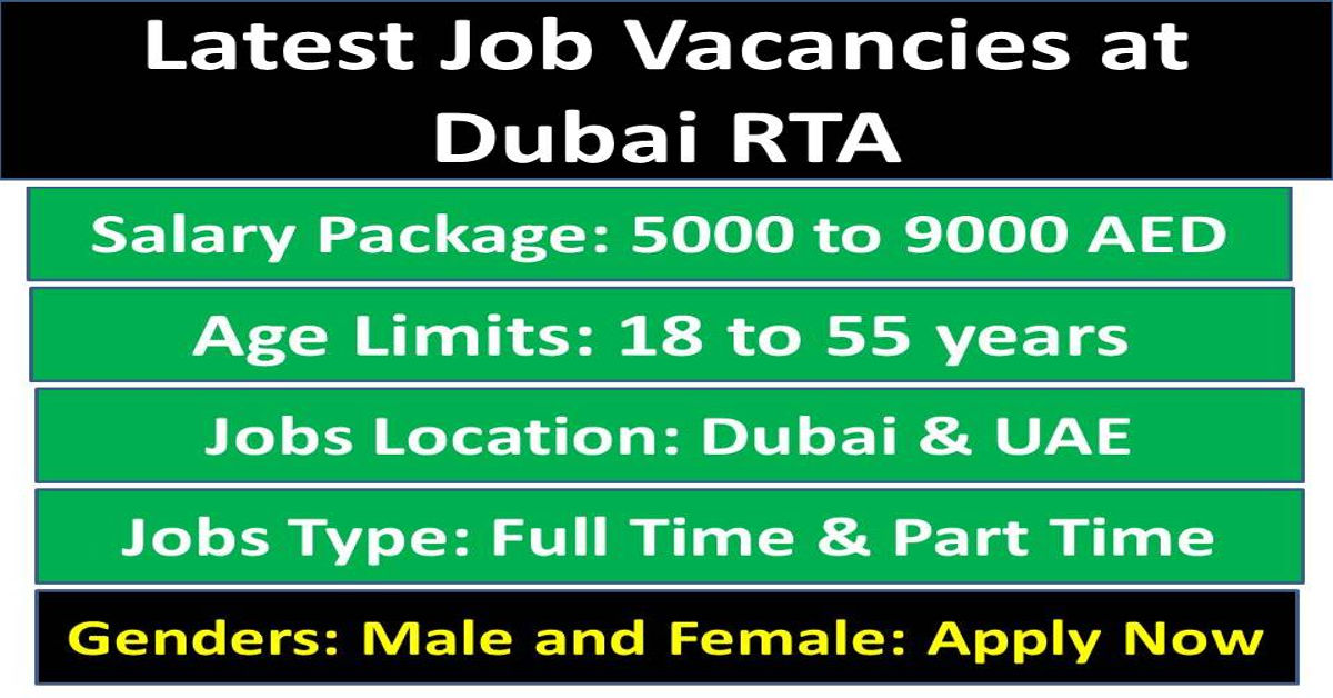 Latest Job Vacancies at Dubai RTA