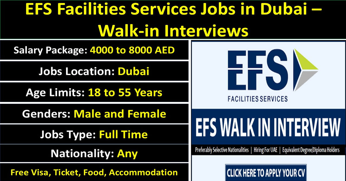 EFS Facilities Services Jobs in Dubai 