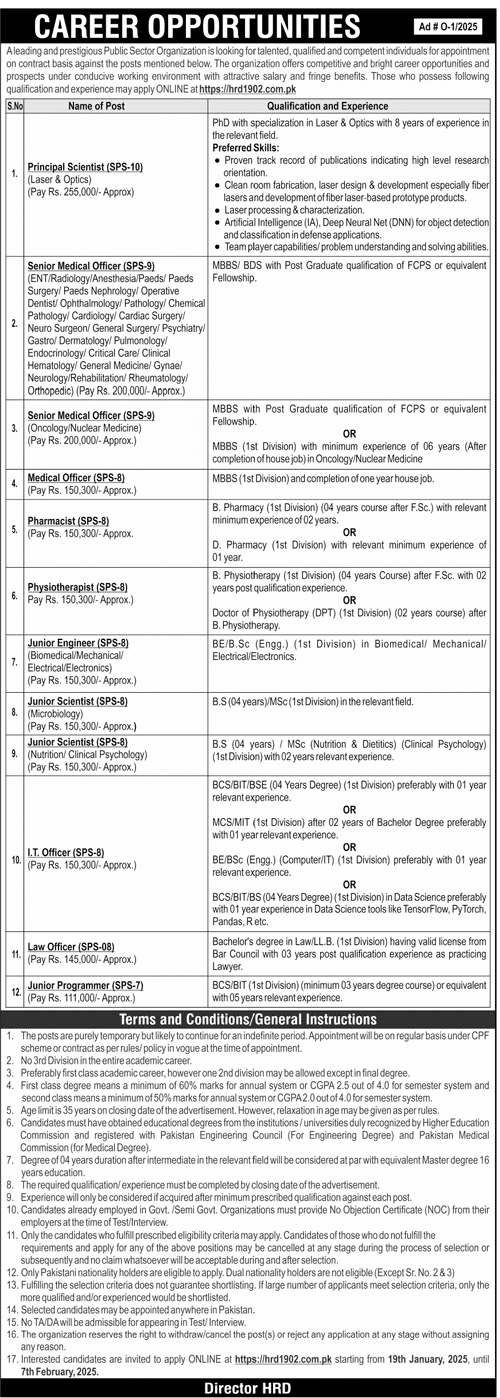 Pakistan Atomic Energy Jobs 2025