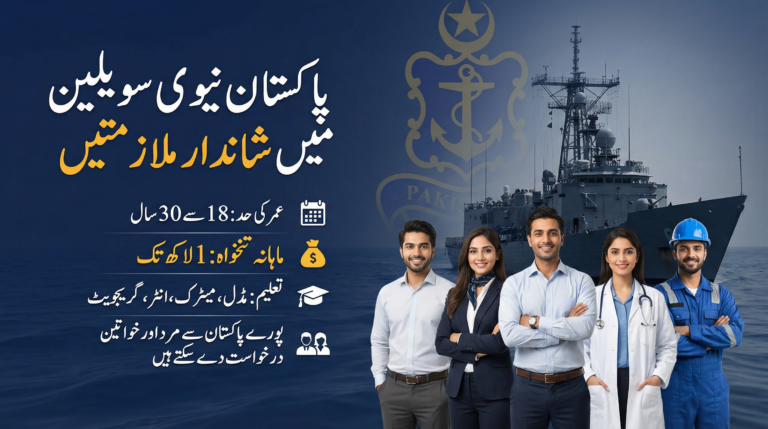 Pakistan Navy Civilian Jobs 2026 Apply Online for Batch B-2026