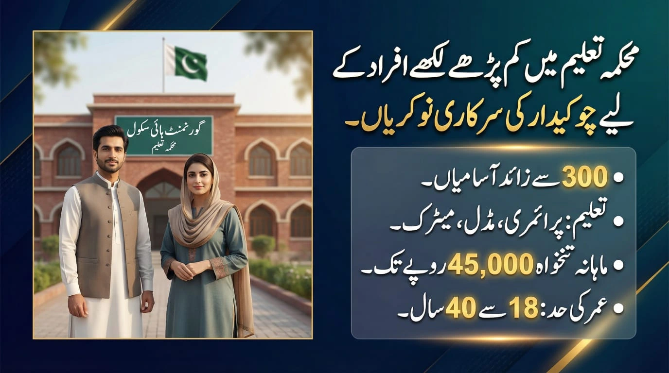 Chowkidar BPS-03 Jobs 2026 In Education Department Apply Now