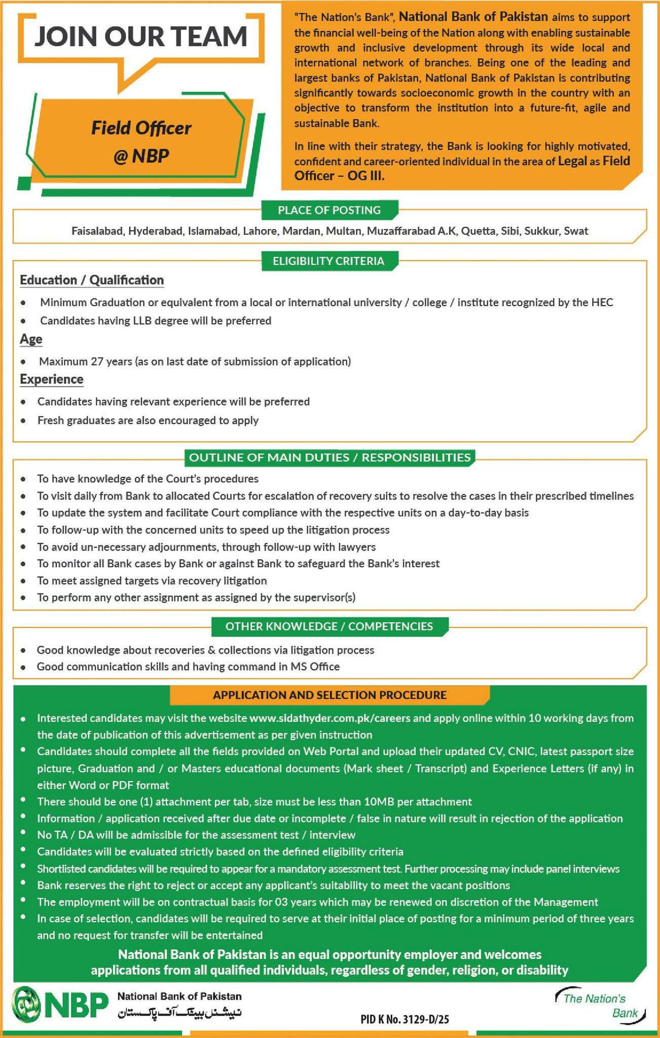National Bank of Pakistan Jobs 2026 